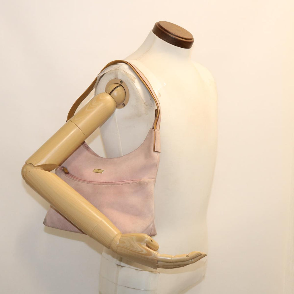 GUCCI Shoulder Bag Suede Pink ti668