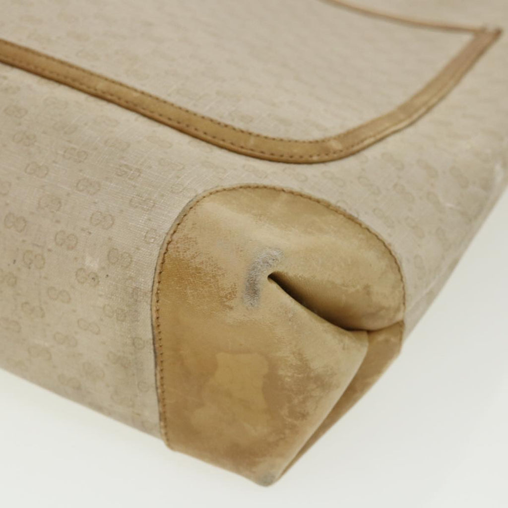 GUCCI Micro GG Canvas Web Sherry Line Tote Bag Beige Red 29040223 ti672
