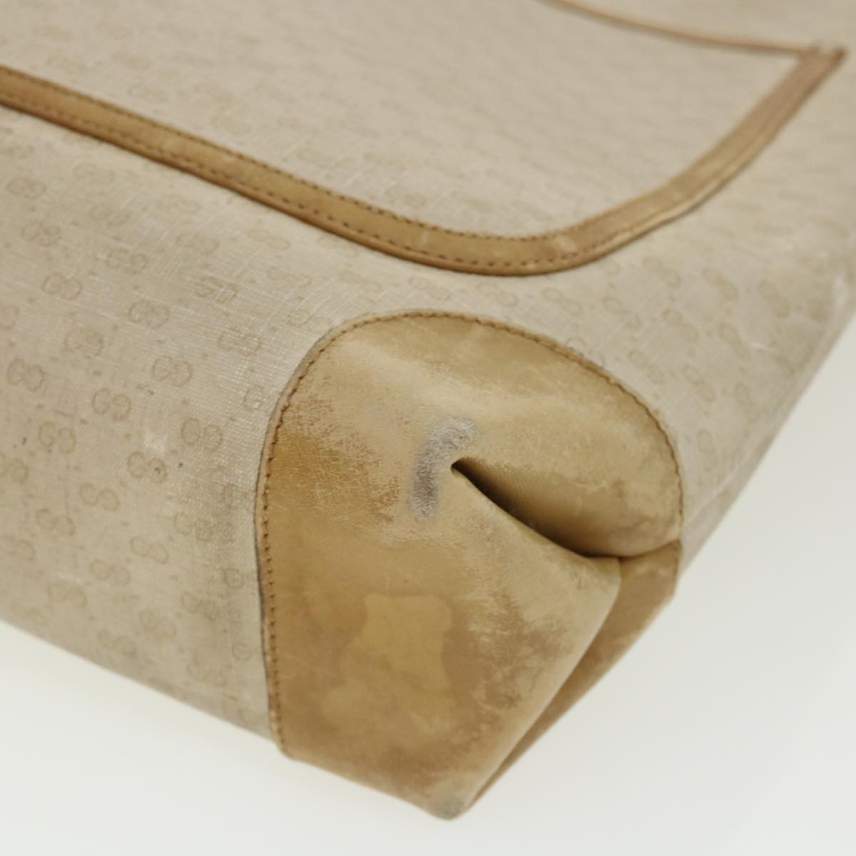 GUCCI Micro GG Canvas Web Sherry Line Tote Bag Beige Red 29040223 ti672