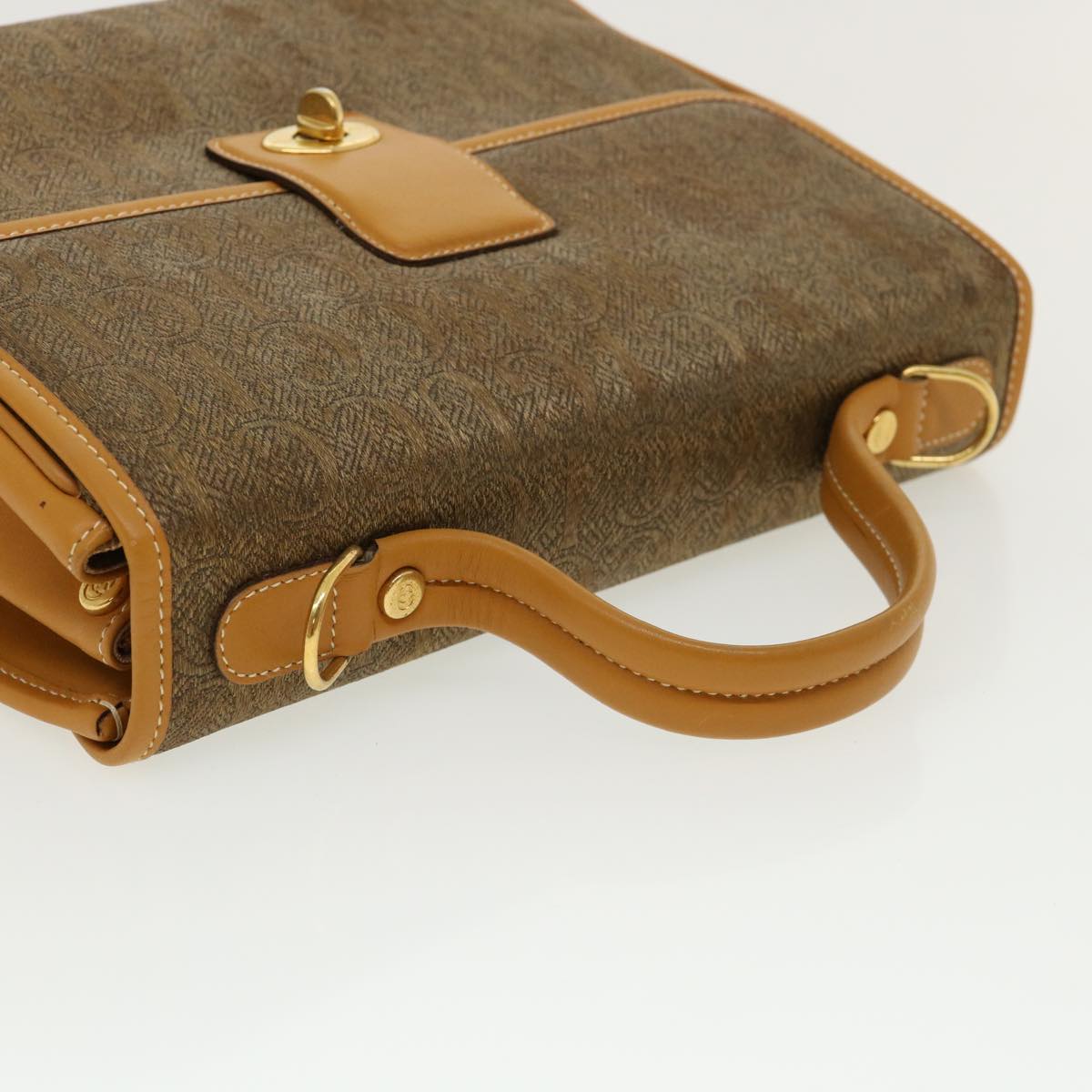 GUCCI Hand Bag Leather Brown 0001130274 ti674