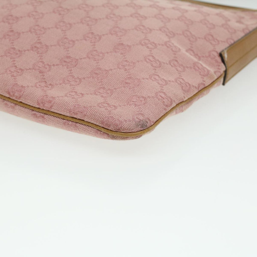 GUCCI GG Canvas Shoulder Bag Pink 113013 1956 ti734