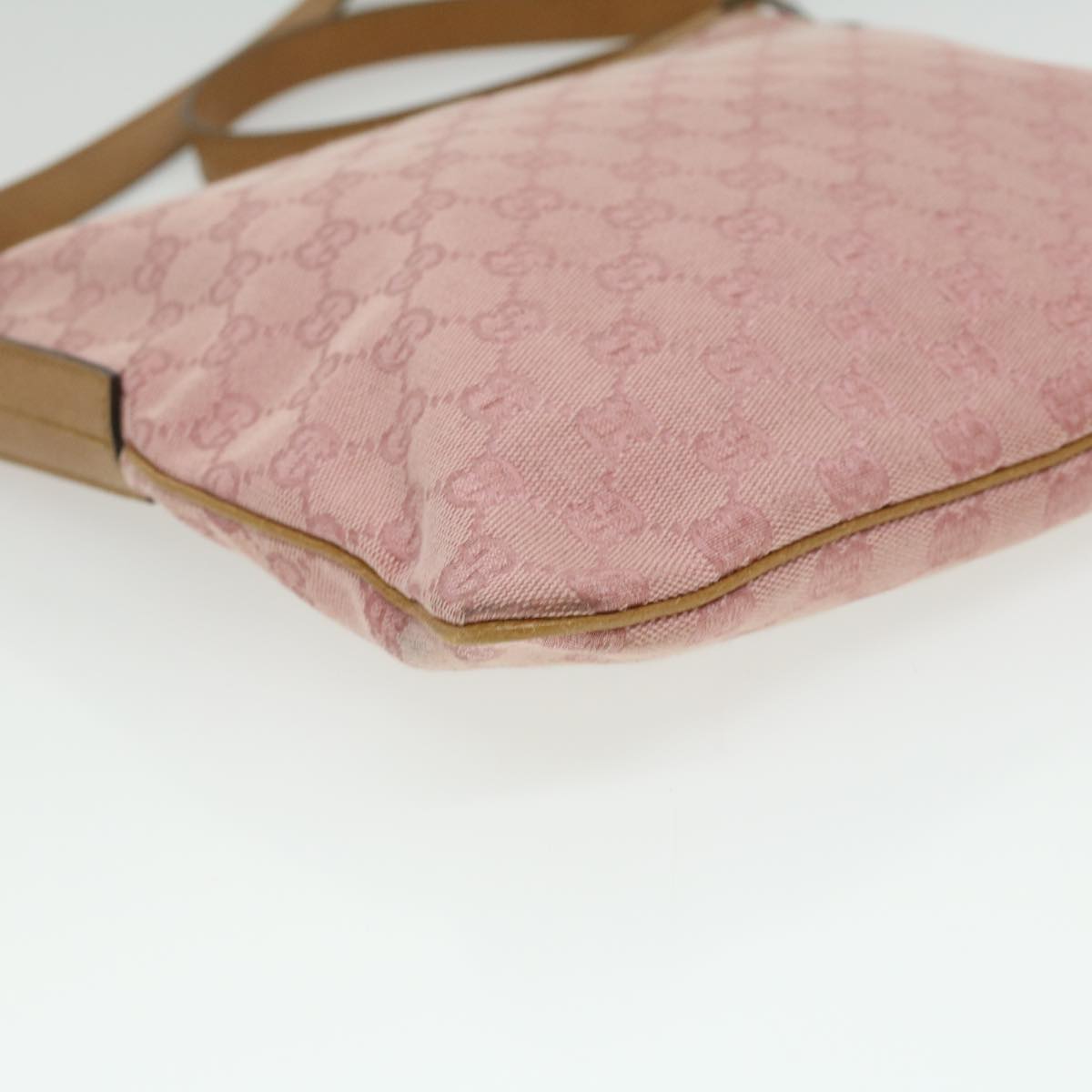GUCCI GG Canvas Shoulder Bag Pink 113013 1956 ti734