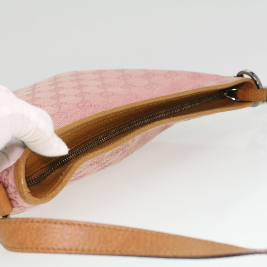 GUCCI GG Canvas Shoulder Bag Pink 113013 1956 ti734