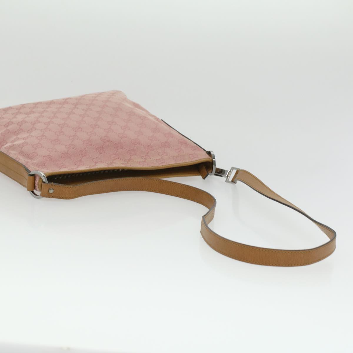 GUCCI GG Canvas Shoulder Bag Pink 113013 1956 ti734