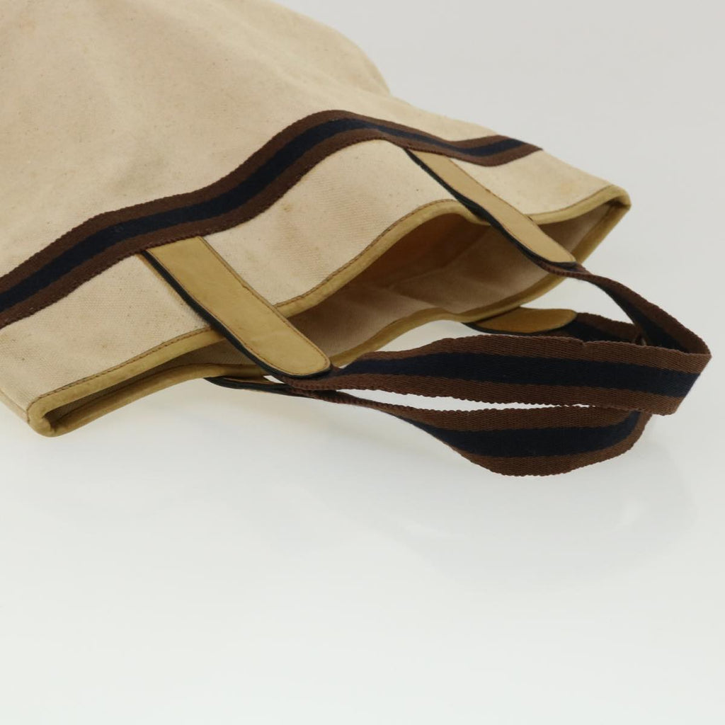 GUCCI Tote Bag Canvas Beige Brown Navy ti772