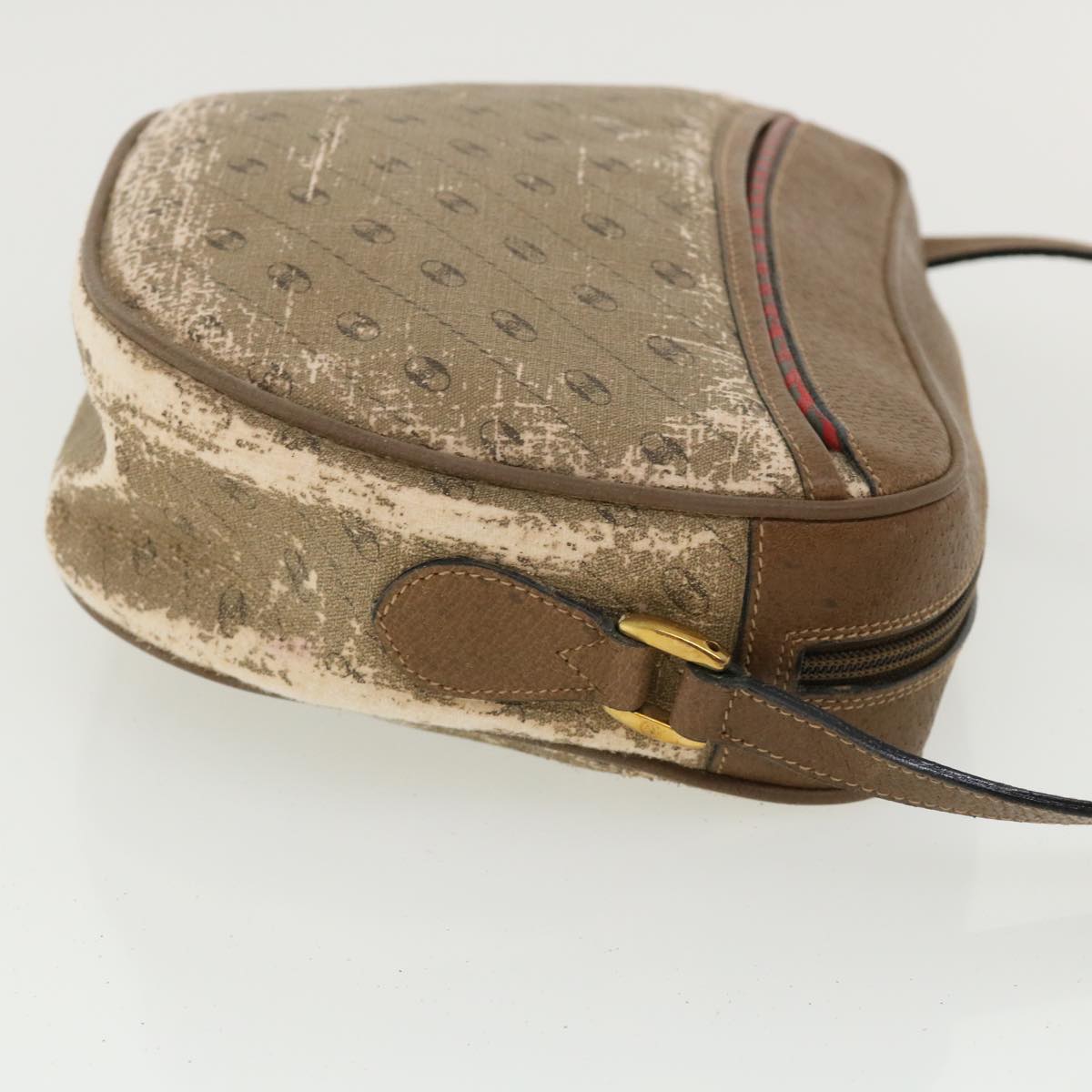 GUCCI Shoulder Bag PVC Leather 2Set Beige ti780
