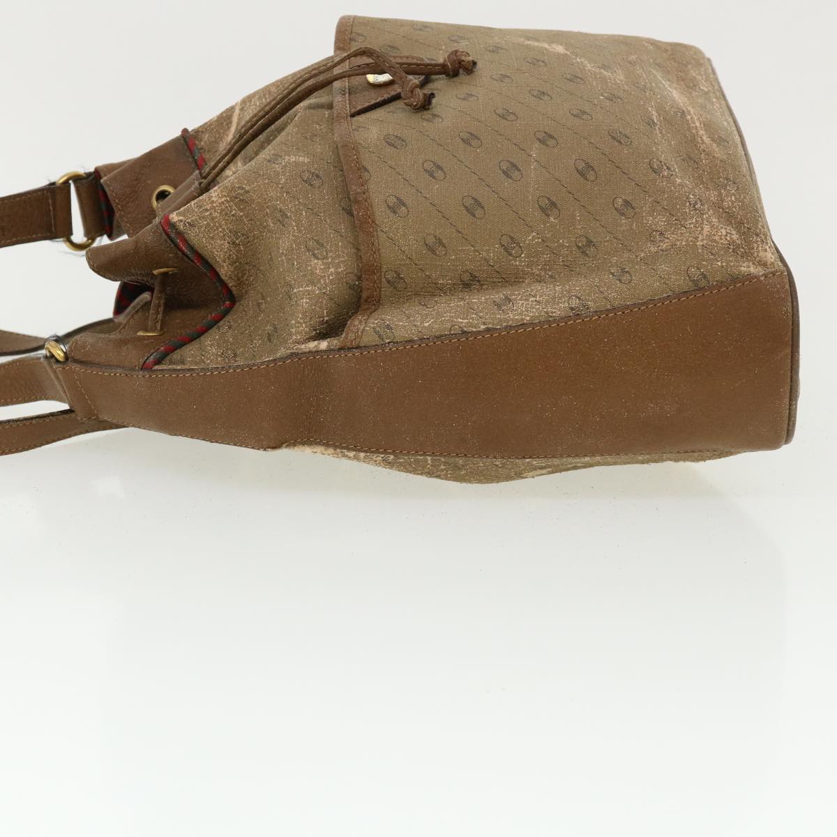 GUCCI Shoulder Bag PVC Leather 2Set Beige ti780