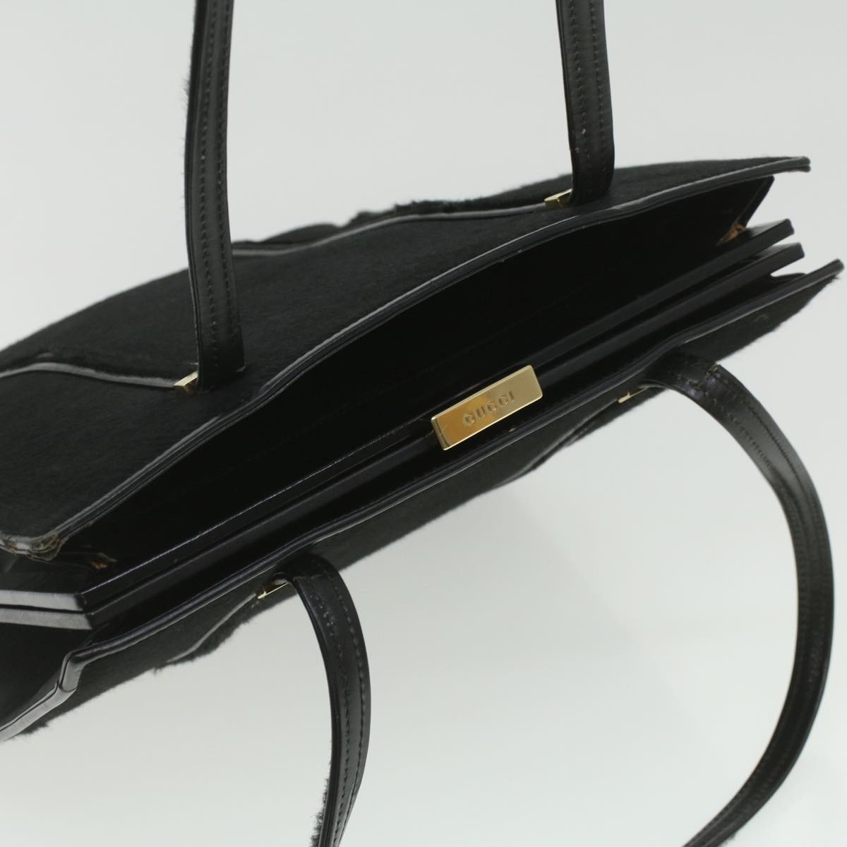 GUCCI Shoulder Bag Unborn Calf SkinLeather Black 002 406 0425 ti932
