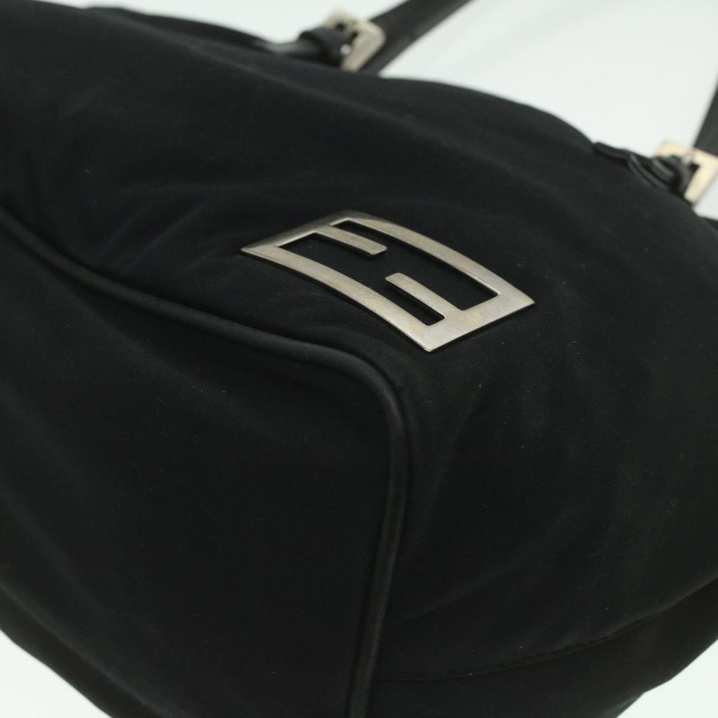 FENDI Hand Bag Nylon Black ti938