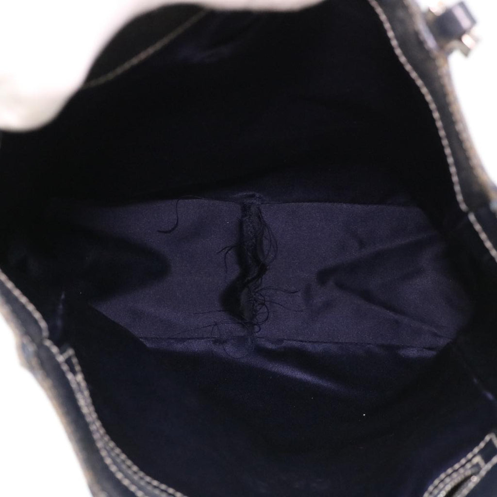 FENDI Zucchino Canvas Tote Bag Nylon Navy ti968