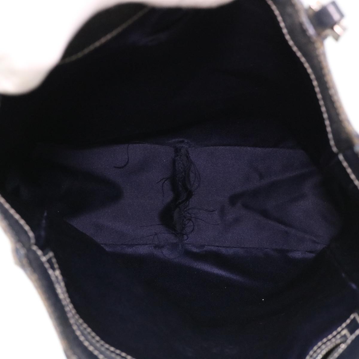 FENDI Zucchino Canvas Tote Bag Nylon Navy ti968