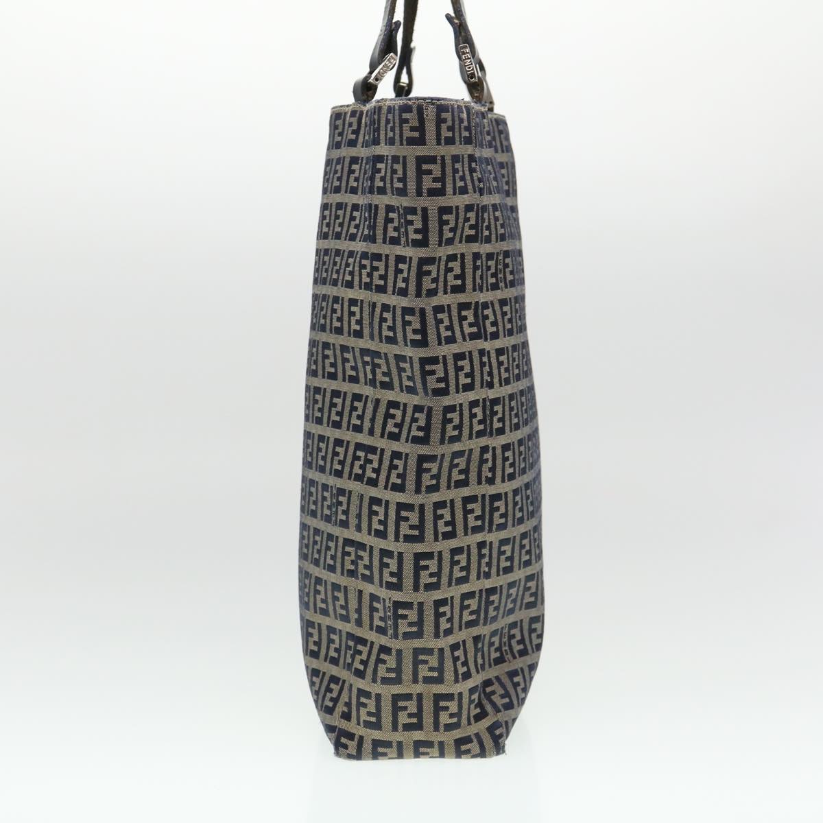 FENDI Zucchino Canvas Tote Bag Nylon Navy ti968