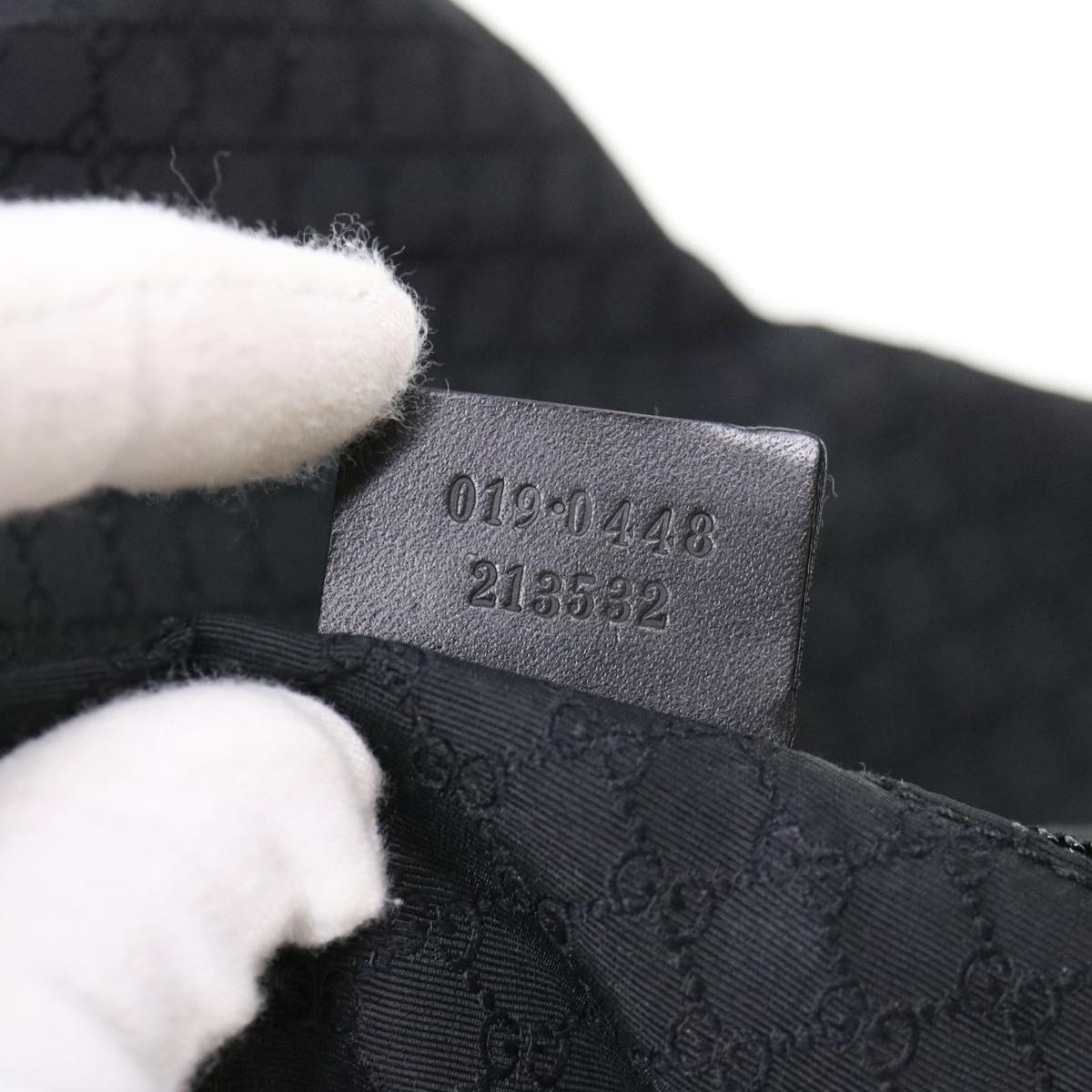 GUCCI Boston Bag Nylon Black ti972