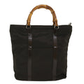 GUCCI Bamboo Tote Bag Canvas Brown 000 2855 0508 5 ti979