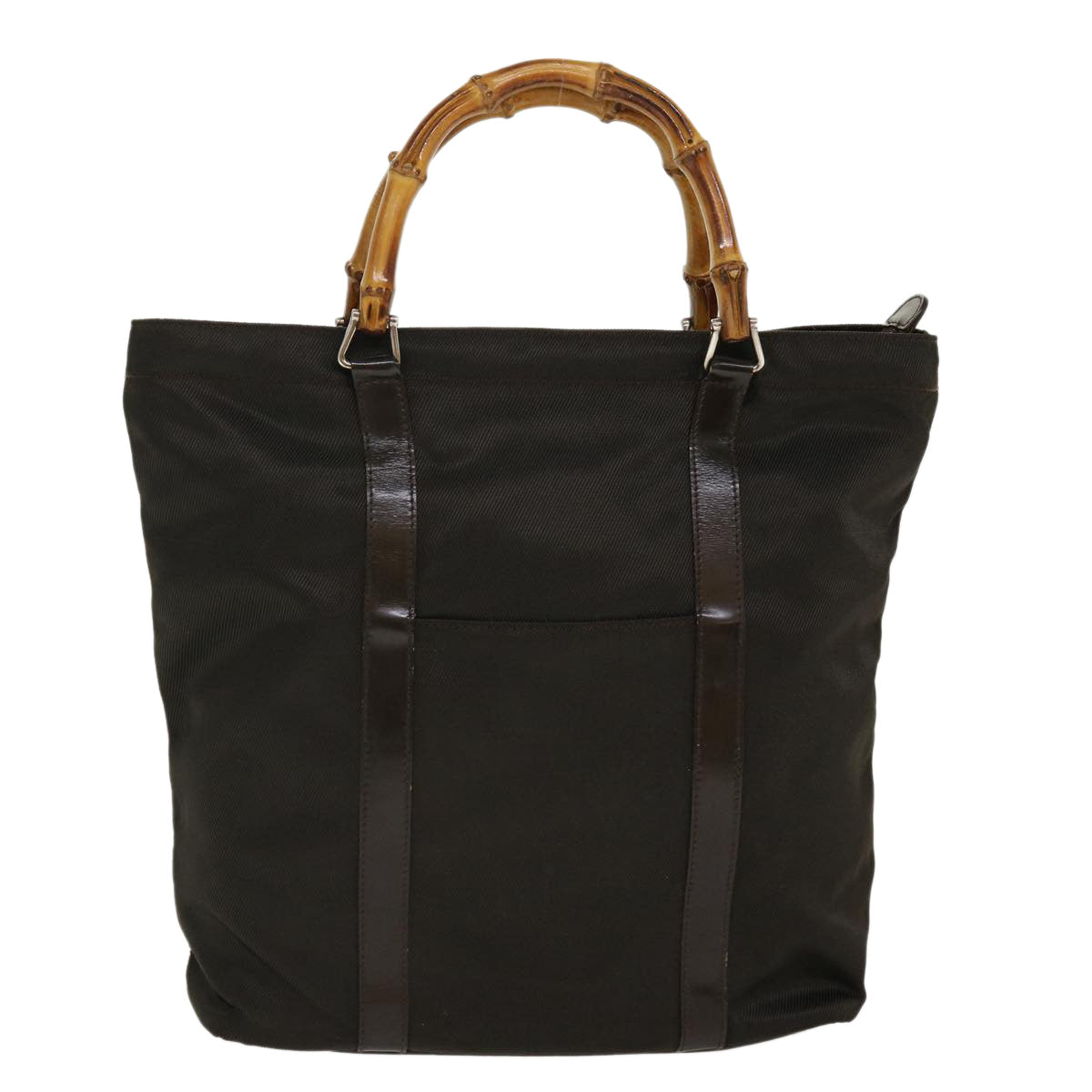 GUCCI Bamboo Tote Bag Canvas Brown 000 2855 0508 5 ti979