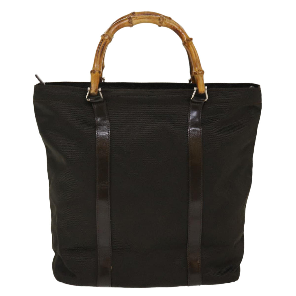 GUCCI Bamboo Tote Bag Canvas Brown 000 2855 0508 5 ti979