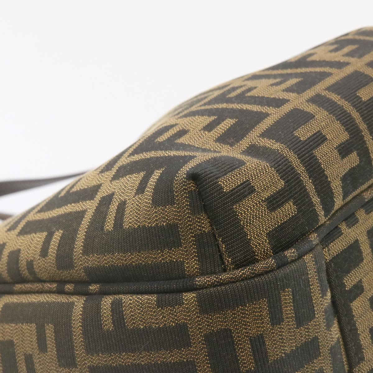 FENDI Zucca Canvas Tote Bag Brown Black tp173