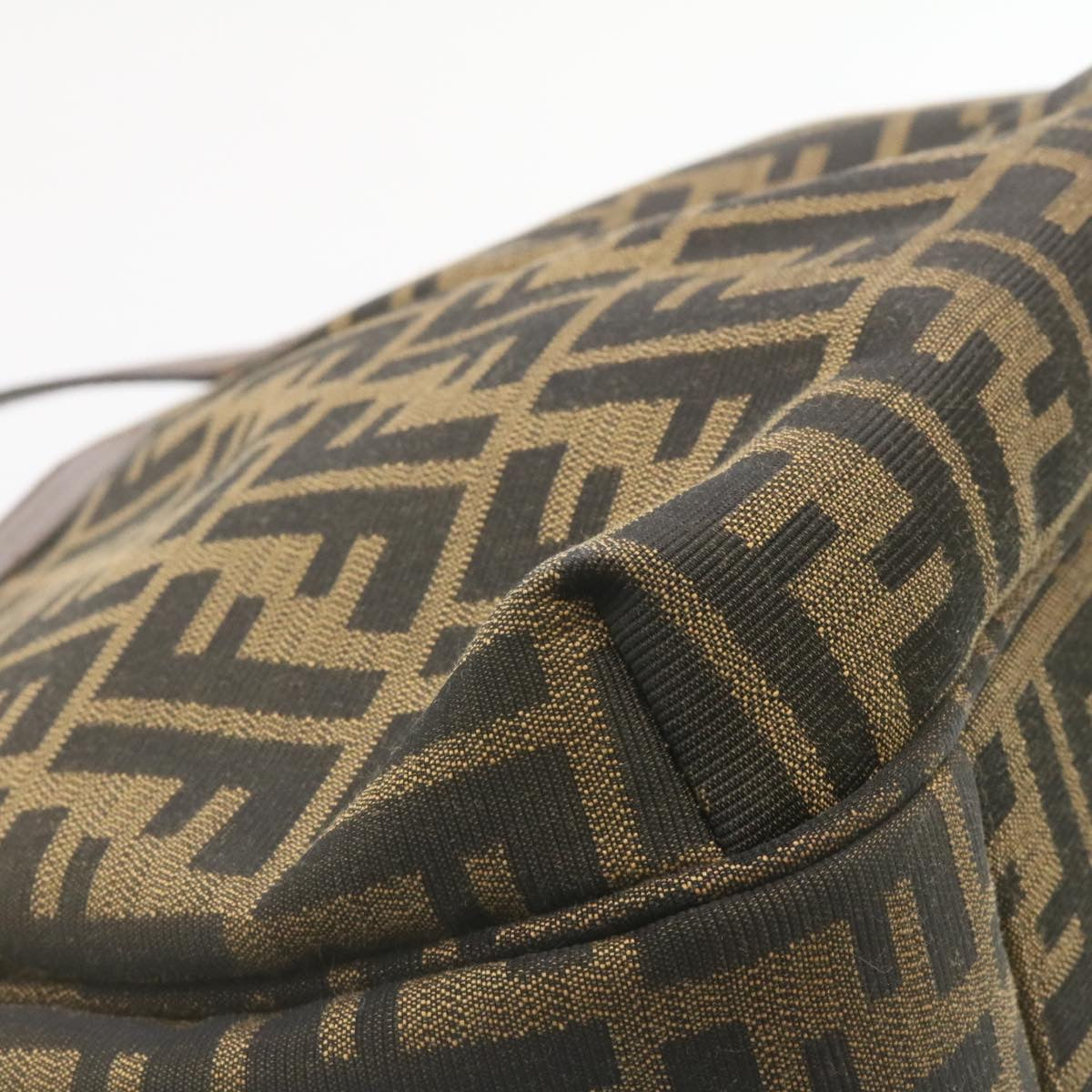 FENDI Zucca Canvas Tote Bag Brown Black tp173