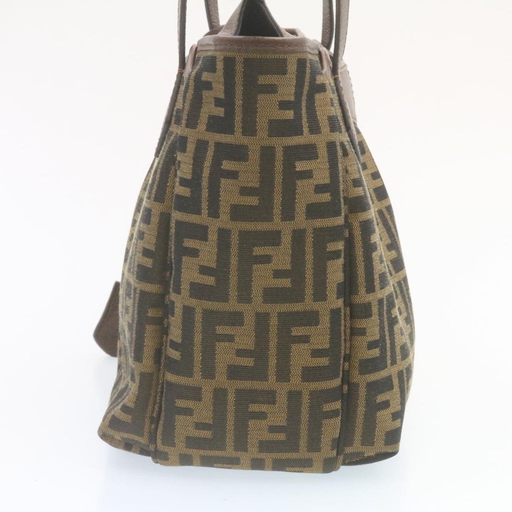 FENDI Zucca Canvas Tote Bag Brown Black tp173