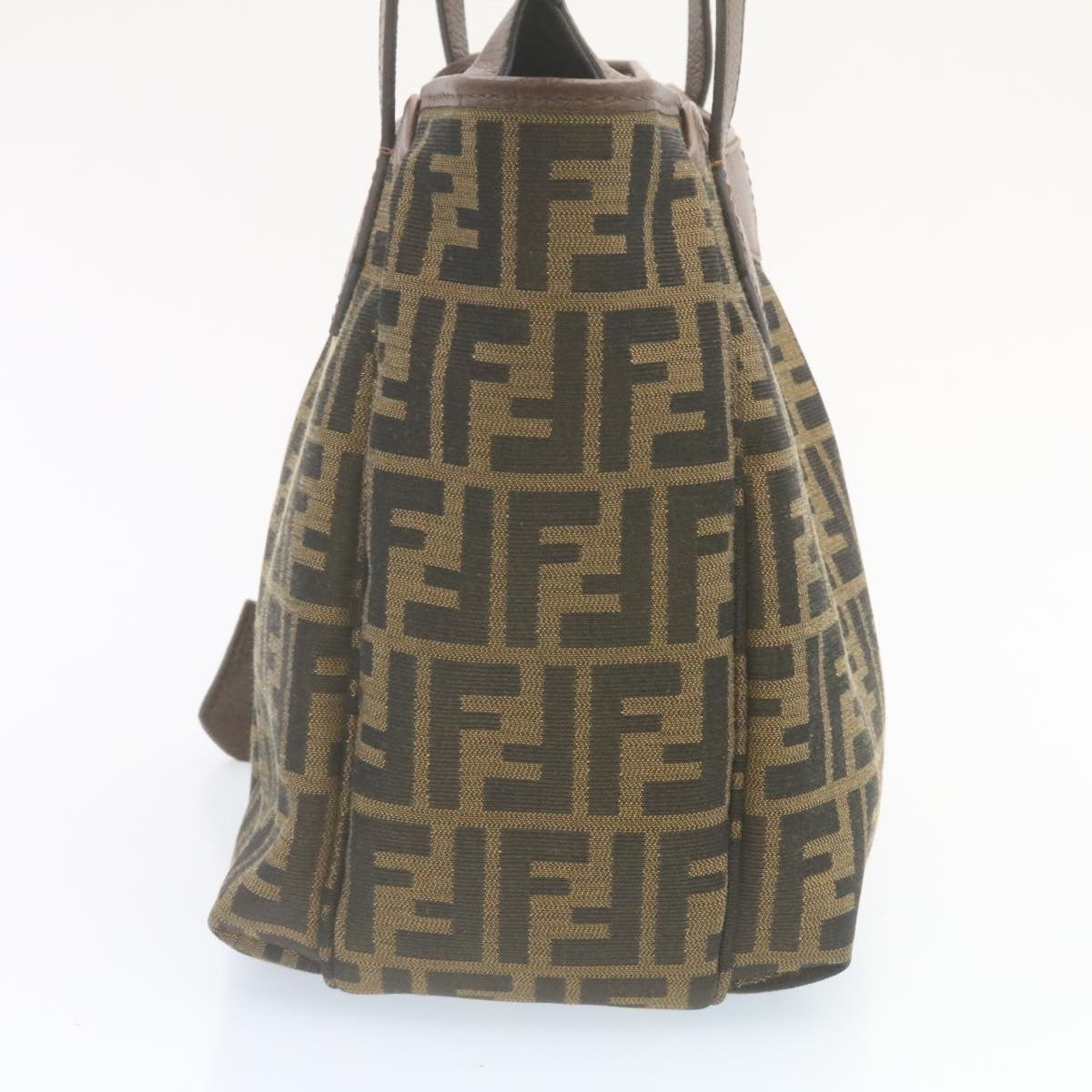 FENDI Zucca Canvas Tote Bag Brown Black tp173