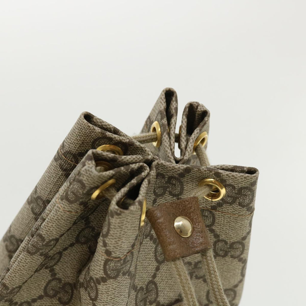 GUCCI GG Canvas Drawstring Pouch Beige tp546