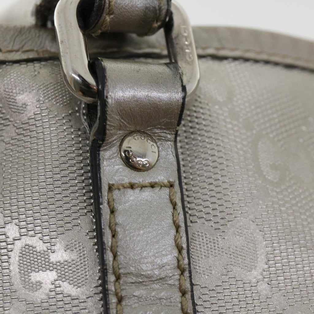 GUCCI GG Canvas Shoulder Bag Silver 197953 tp598