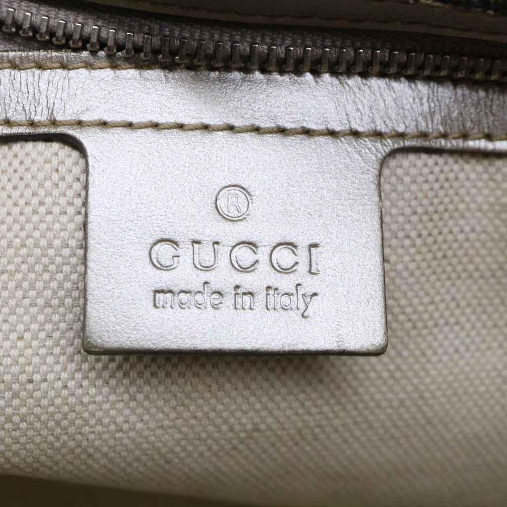 GUCCI GG Canvas Shoulder Bag Silver 197953 tp598