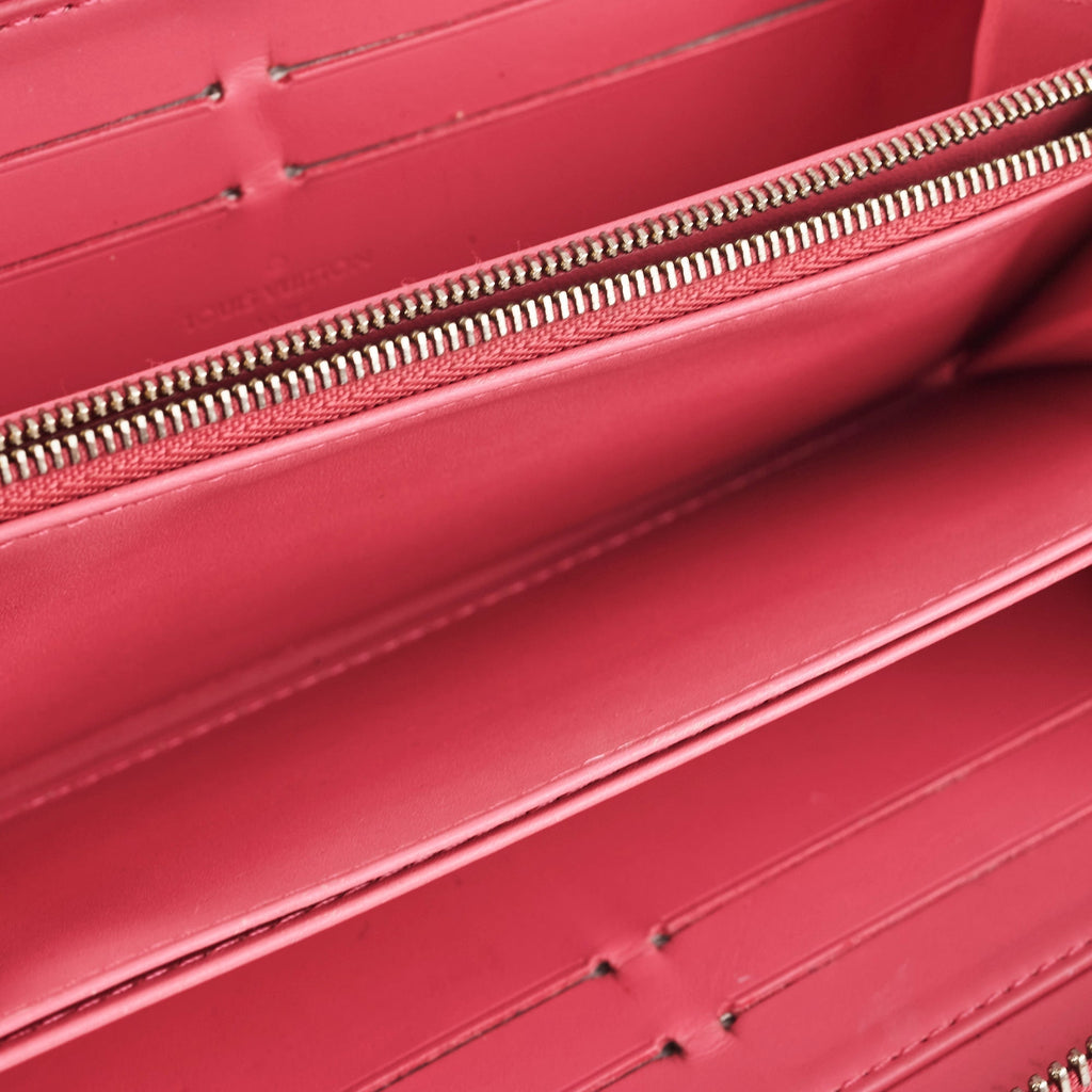 Louis Vuitton Vernis Pink Long Zippy Wallet