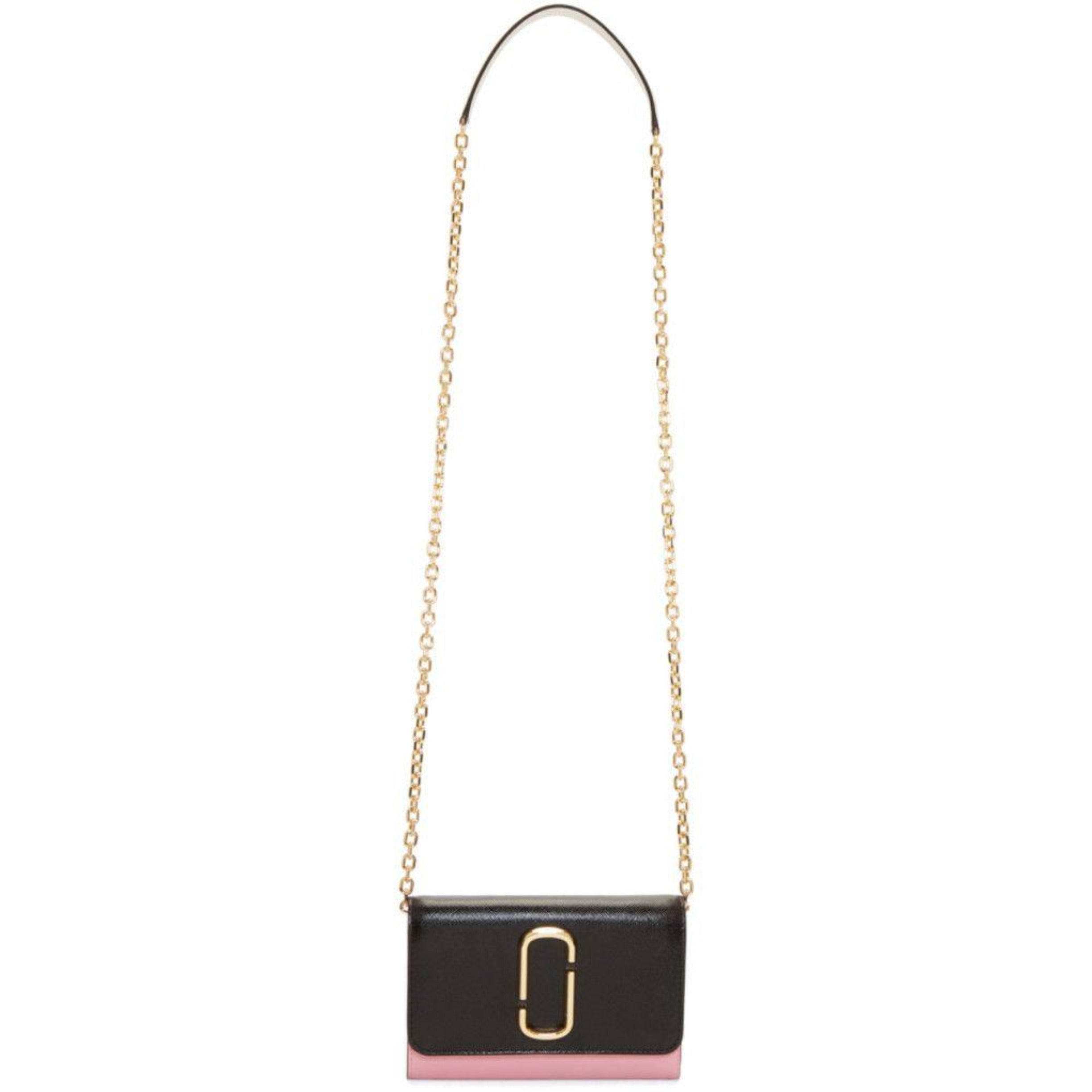 MARC JACOBS Black and Rose Wallet on Chain Bag