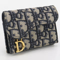 Christian Dior S5611CTZQ M928 Bloom CardHolder saddle Bifold Wallet Oblique