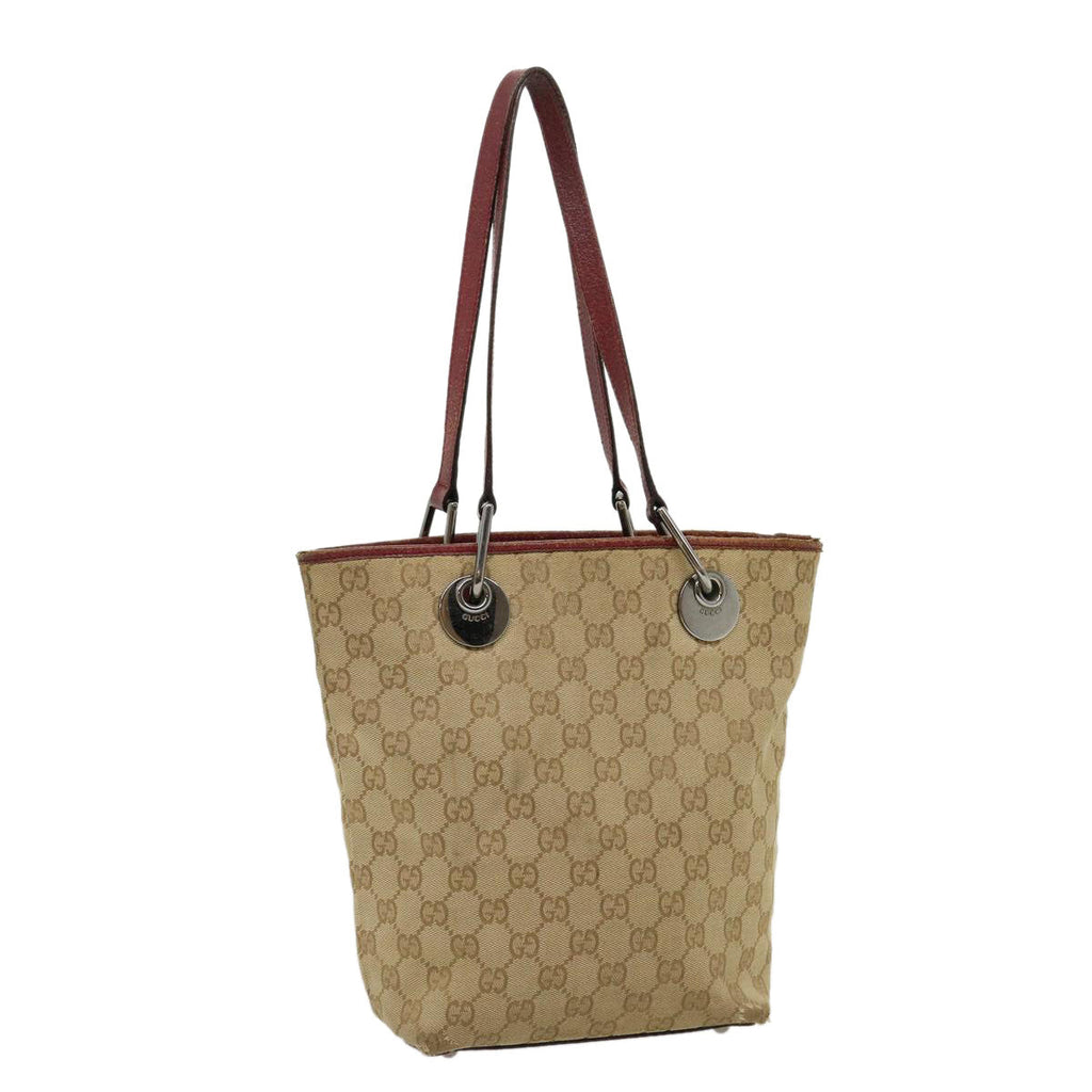 GUCCI GG Canvas Tote Bag Beige uy028