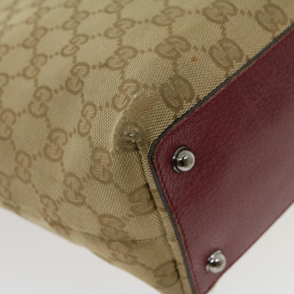 GUCCI GG Canvas Tote Bag Beige uy028