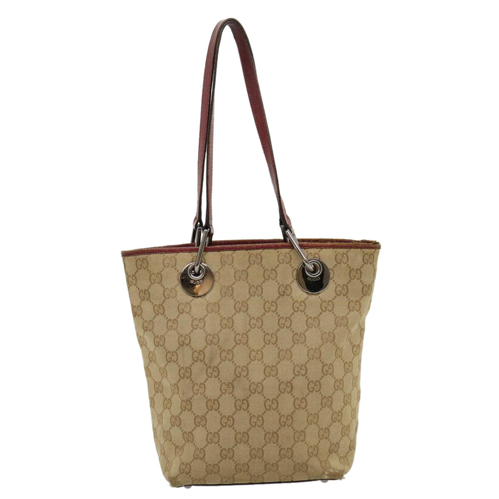 GUCCI GG Canvas Tote Bag Beige uy028