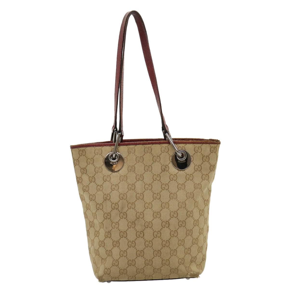 GUCCI GG Canvas Tote Bag Beige uy028