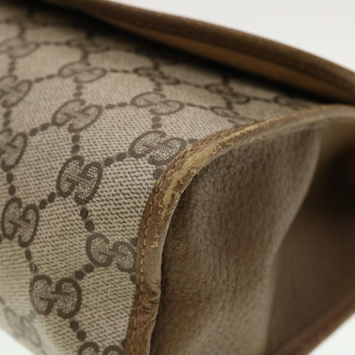GUCCI GG Canvas Web Sherry Line Clutch Bag Beige Red Green 89.01.031 uy099