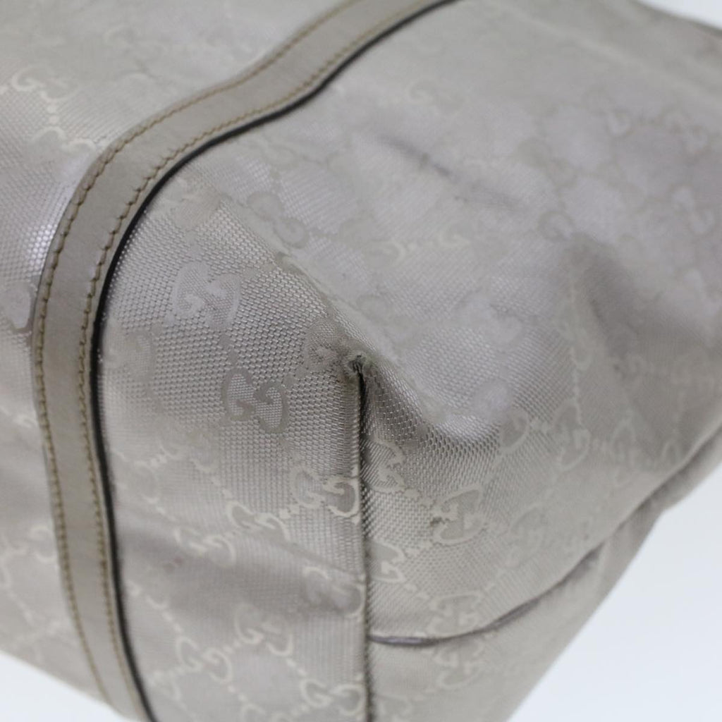GUCCI GG Canvas Shoulder Bag Silver 197953 uy130