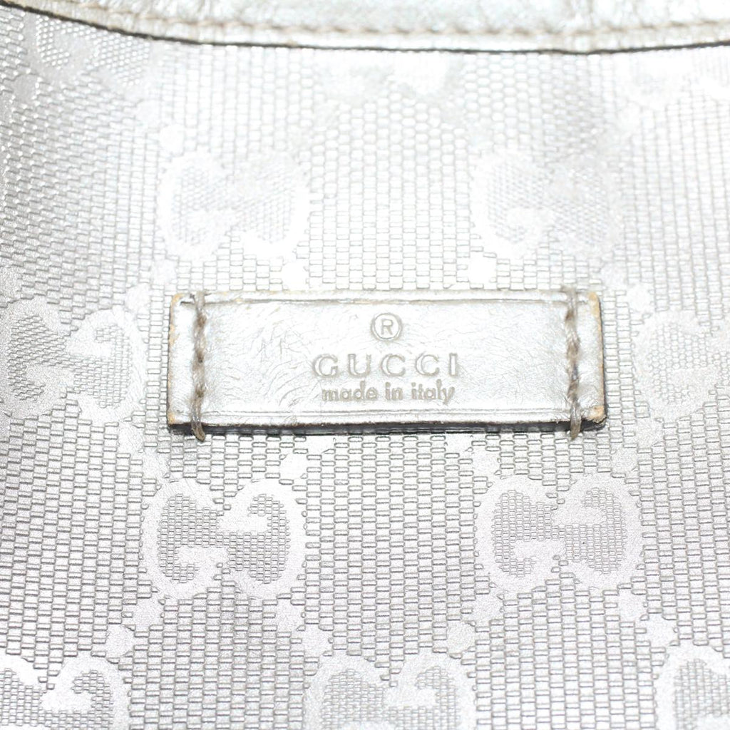 GUCCI GG Canvas Shoulder Bag Silver 197953 uy130