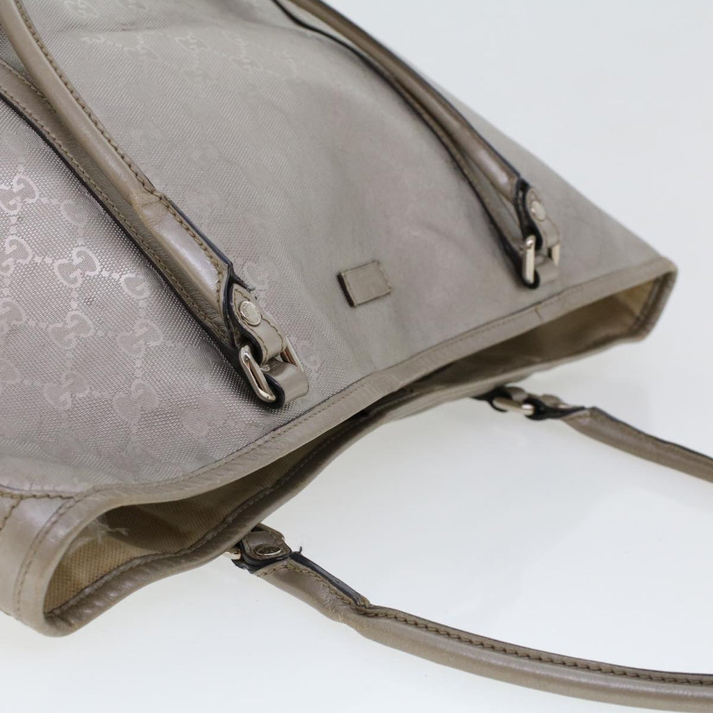 GUCCI GG Canvas Shoulder Bag Silver 197953 uy130