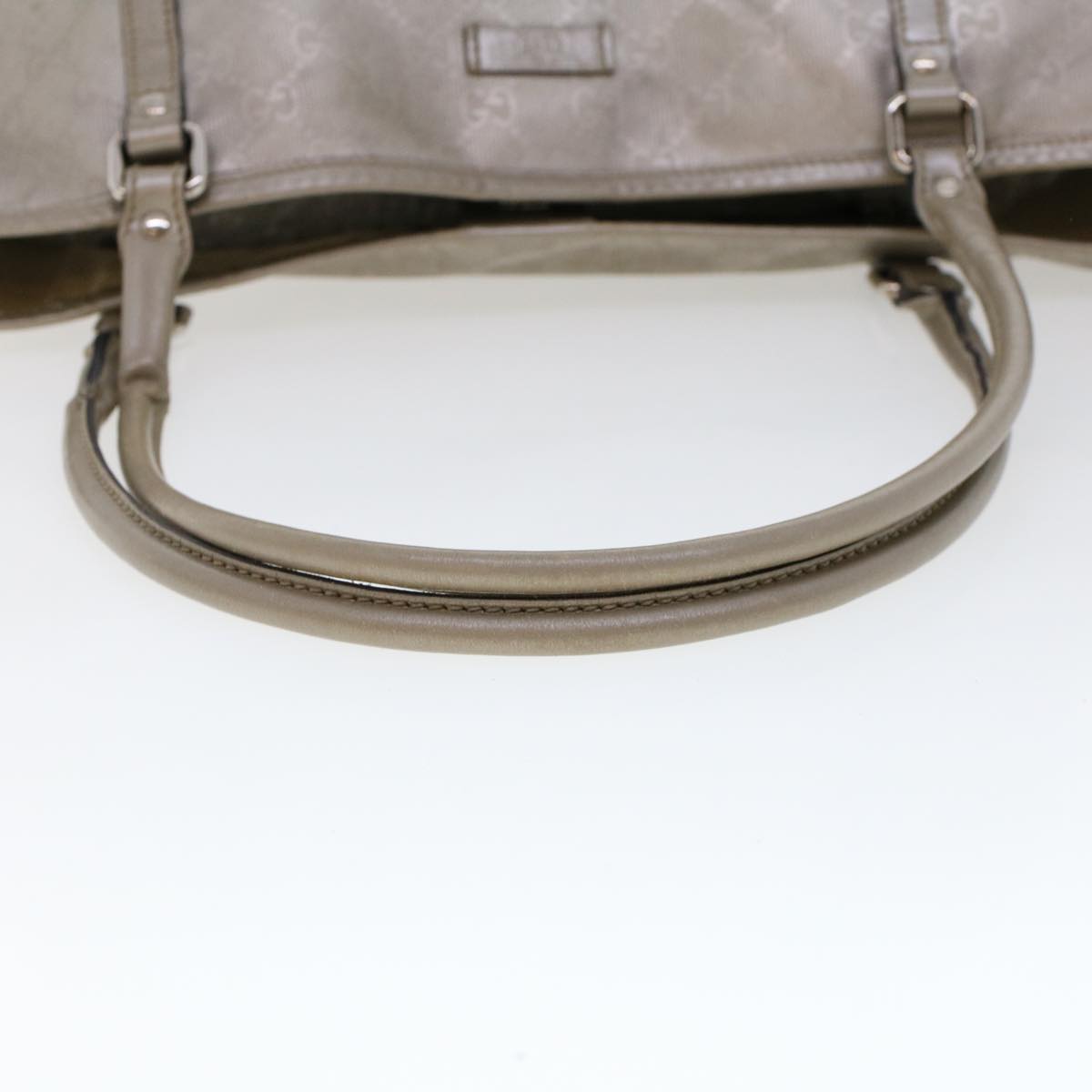 GUCCI GG Canvas Shoulder Bag Silver 197953 uy130