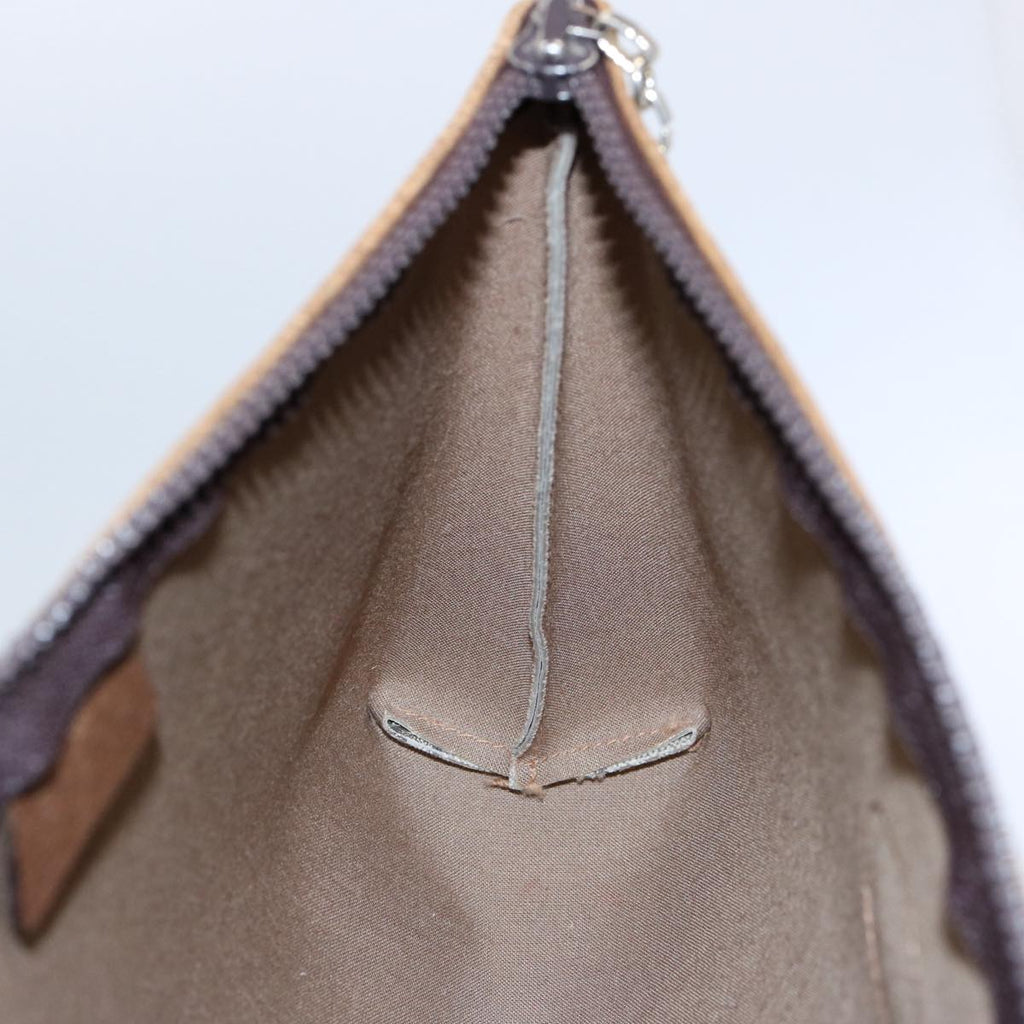 GUCCI GG PLUS Canvas Clutch Bag PVC Beige uy148