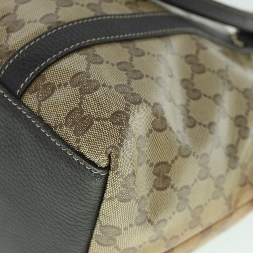 GUCCI GG Crystal Canvas Shoulder Bag Coated Canvas 2way Beige 341503 uy159
