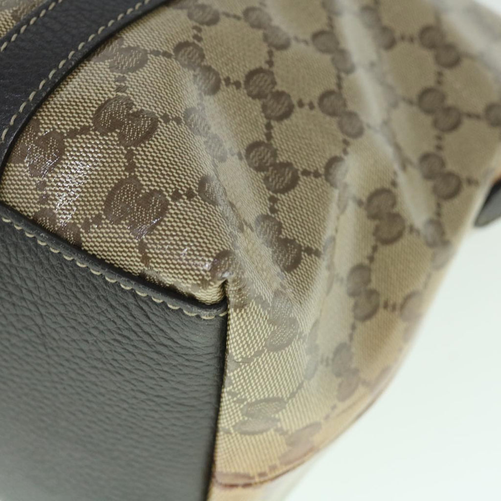 GUCCI GG Crystal Canvas Shoulder Bag Coated Canvas 2way Beige 341503 uy159