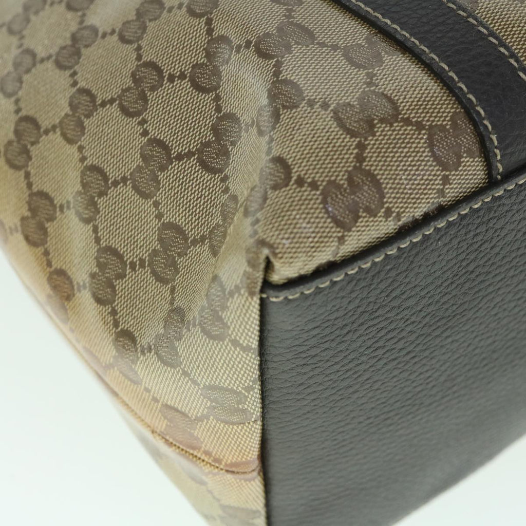 GUCCI GG Crystal Canvas Shoulder Bag Coated Canvas 2way Beige 341503 uy159