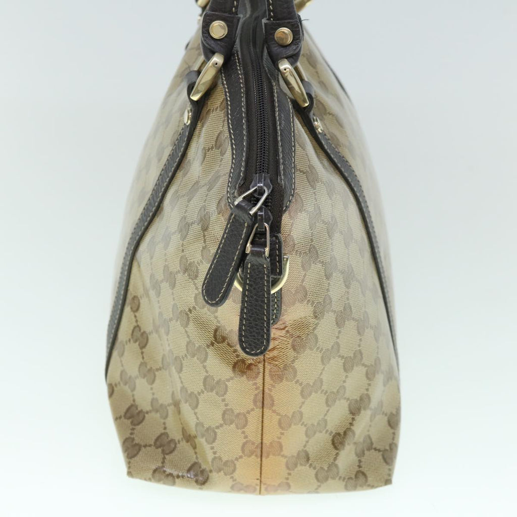 GUCCI GG Crystal Canvas Shoulder Bag Coated Canvas 2way Beige 341503 uy159
