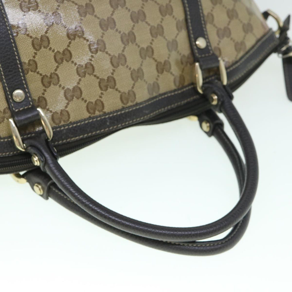 GUCCI GG Crystal Canvas Shoulder Bag Coated Canvas 2way Beige 341503 uy159