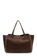 Medium Rockstud Tote Maroon
