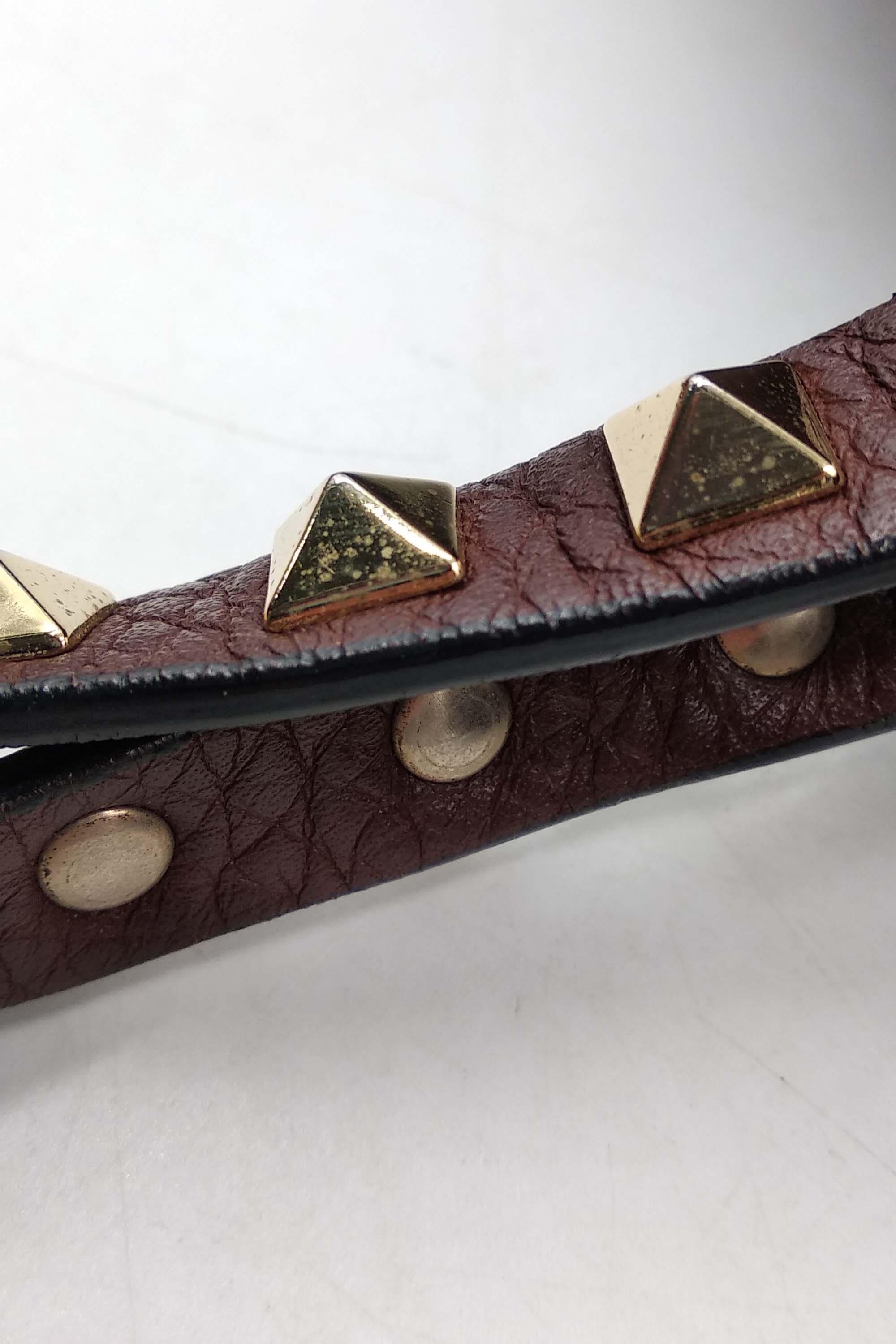 Medium Rockstud Tote Maroon