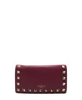 Rockstud Bifold Leather Wallet Purple