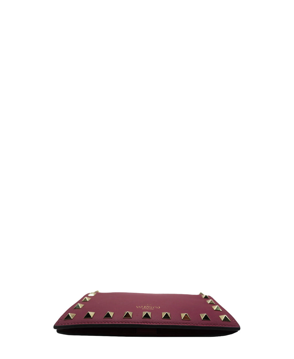 Rockstud Bifold Leather Wallet Purple