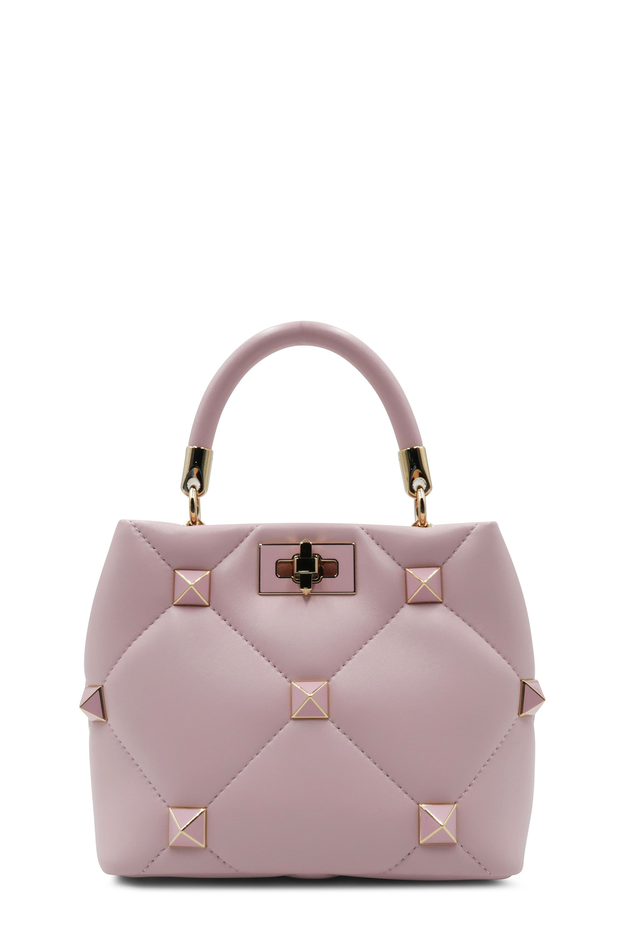 Small Roman Stud the Handle Bag Blush Pink